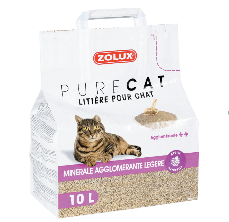 ZOLUX Natural clumping litter PURECAT 10L