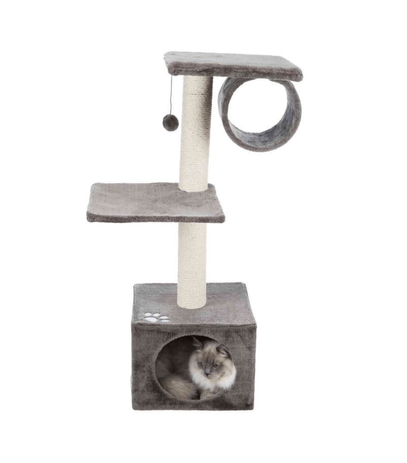 San Fernando Scratching Post 106 cm with Hammock, Gray