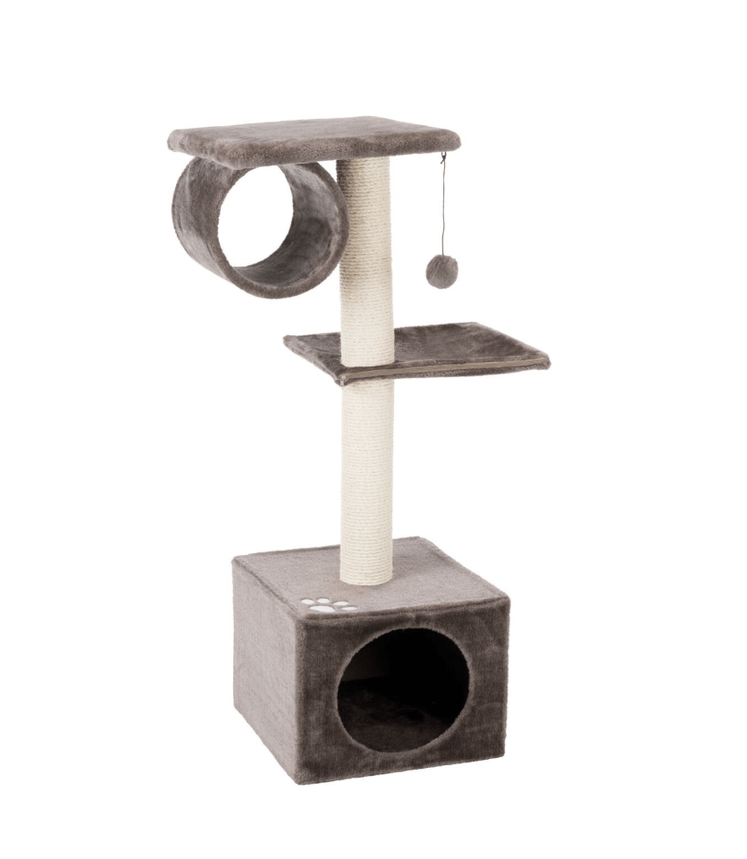 San Fernando Scratching Post 106 cm with Hammock, Gray