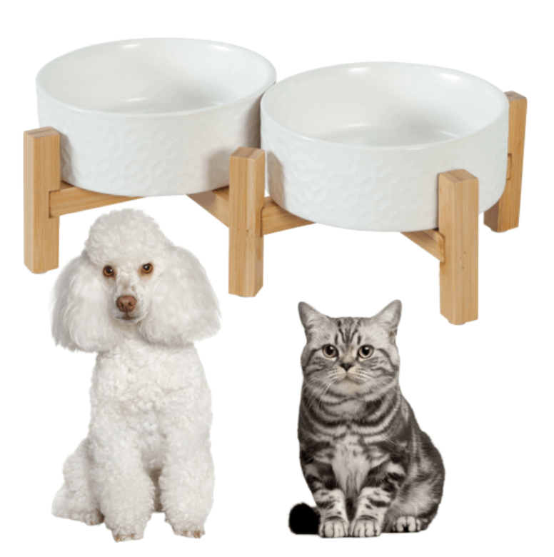 Zolux Keramo Duo Ceramic Bowls White 2 × 300 ml