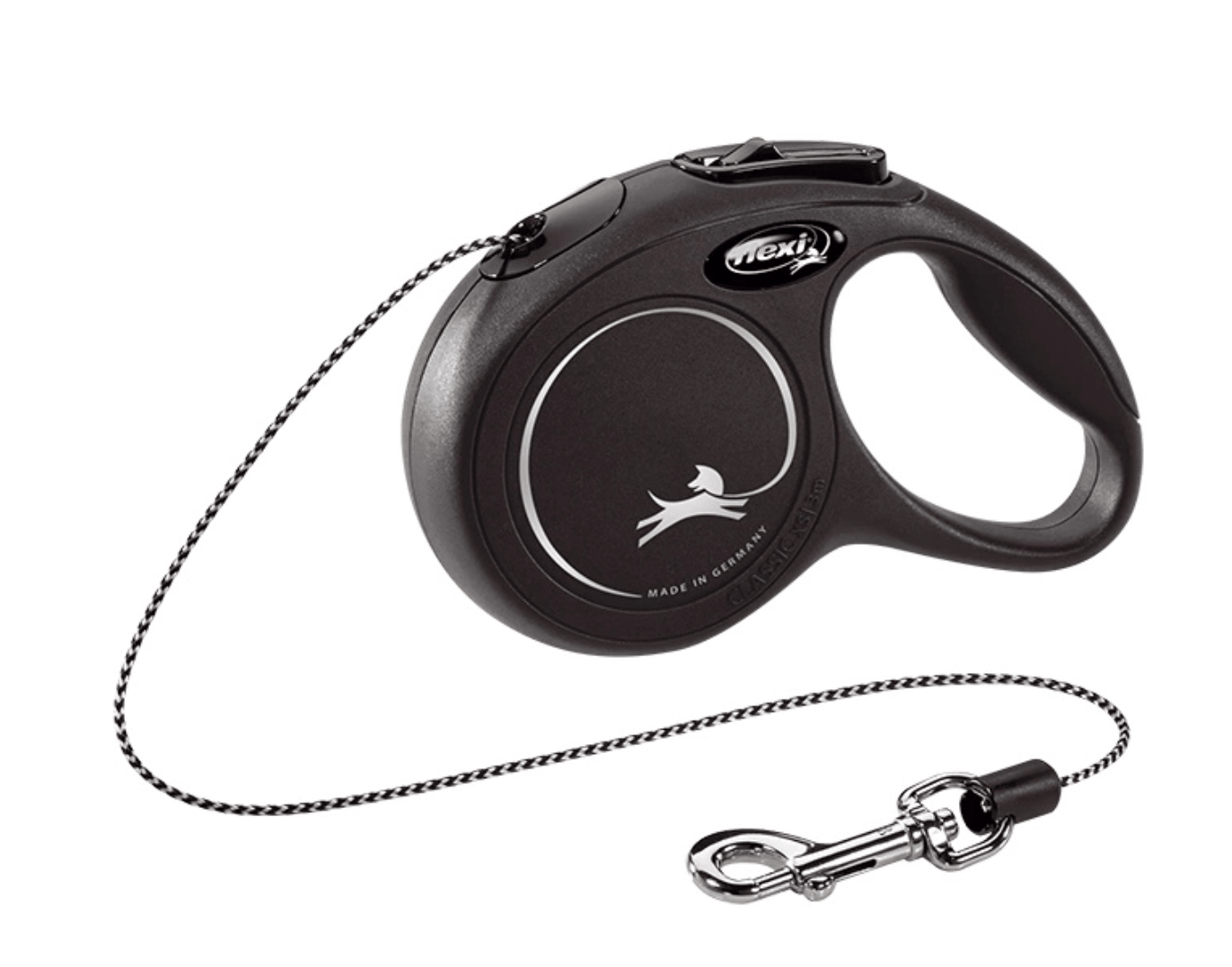 Flexi neuer klassischer XS Black 3m Leine für kleine Hunde