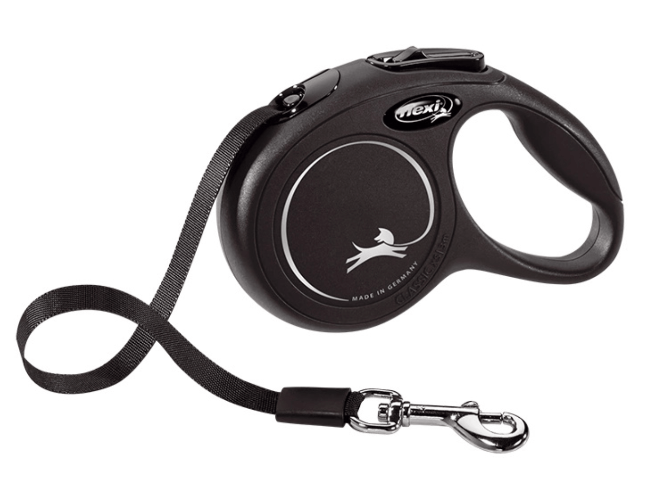 Correa automática flexible para la nueva cinta negra Classic Dog 3M y 5M
