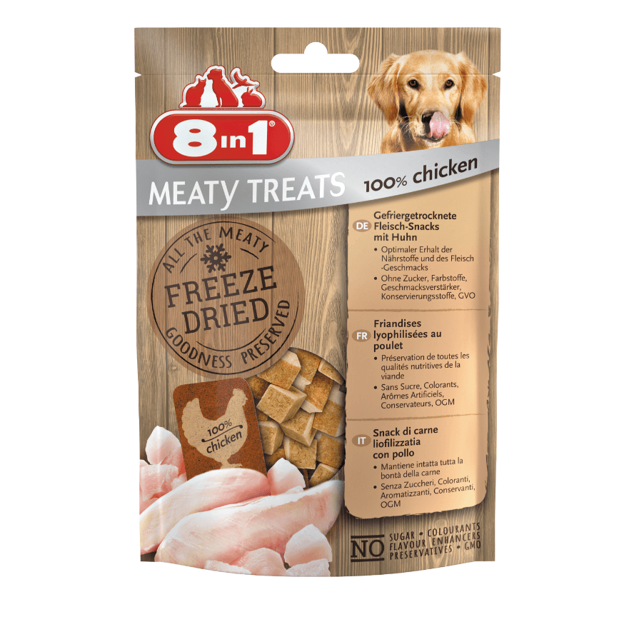 8in1 de pollo congelado: un manjar para un perro 50 g