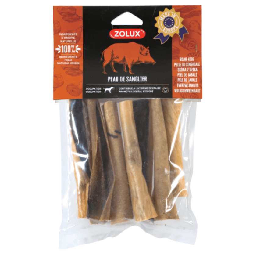 Zolux Natural Melicacy para cuero para el jabalí para perros 15 cm 200 g