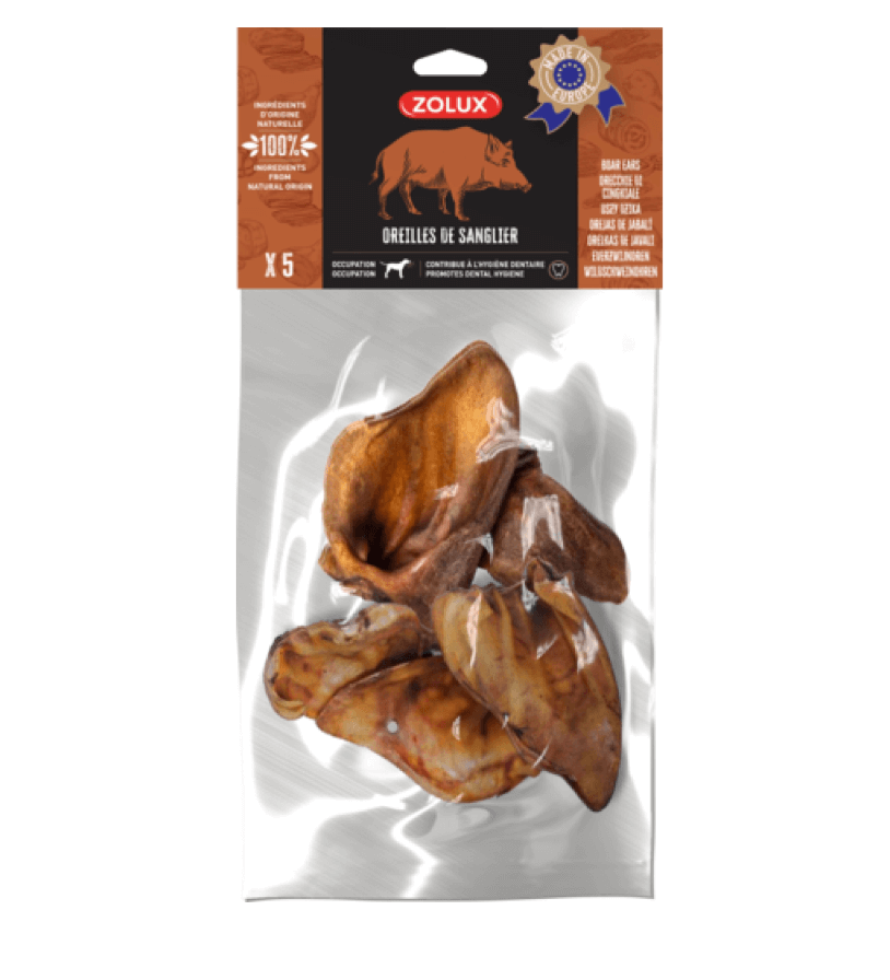 Delicadicidad natural de Zolux para Dog Wilder Ear 5 PCS, 130 g