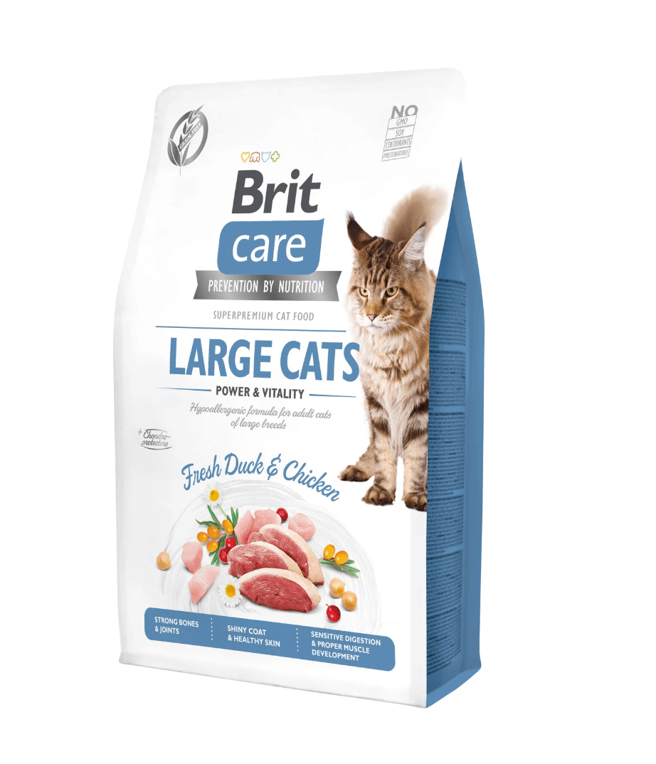Brit Care Cat Large Cats - anatra e pollo, la forza di grandi razze