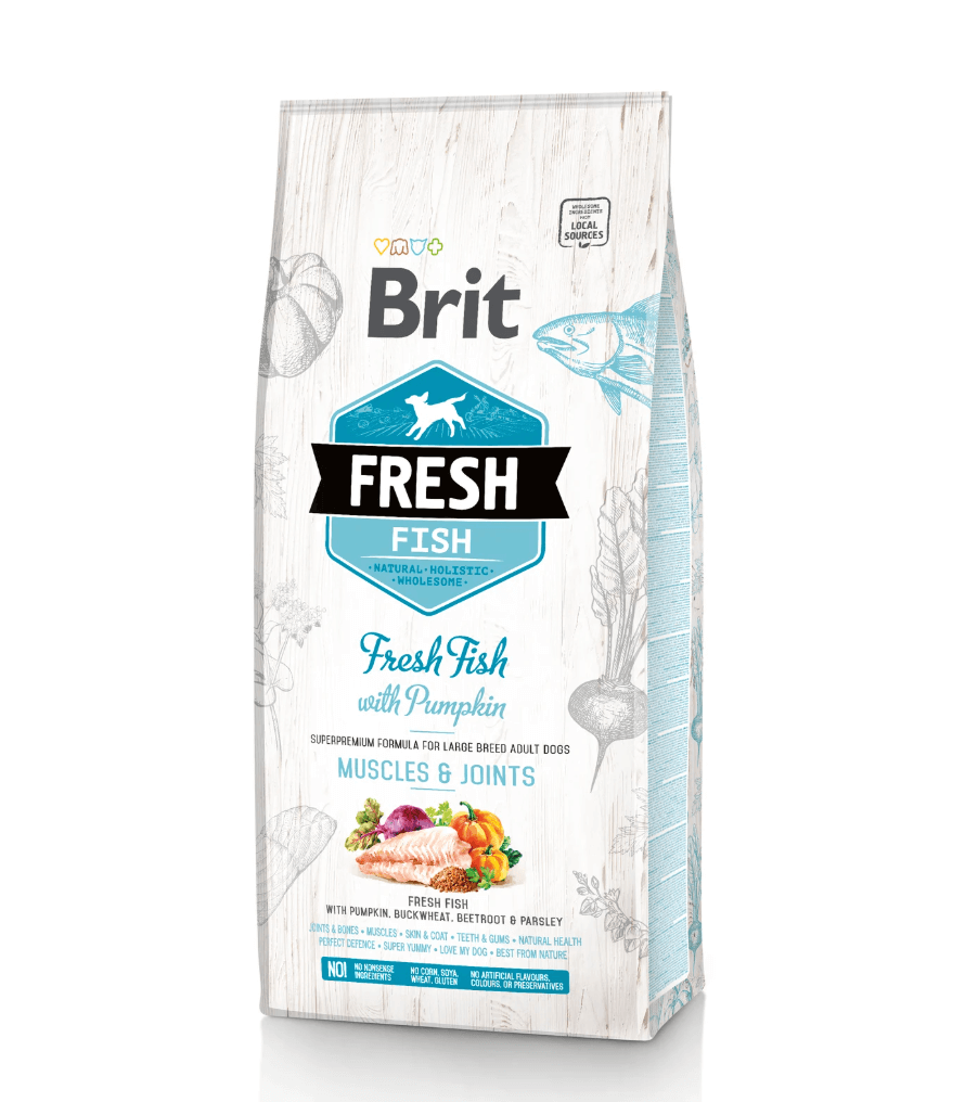 Brit Fresh Fish & Pumpkin - for large dogs and joints
