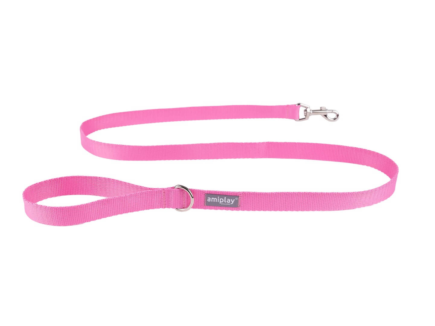 Populano cordino nero per un cane - 150 cm, rosa