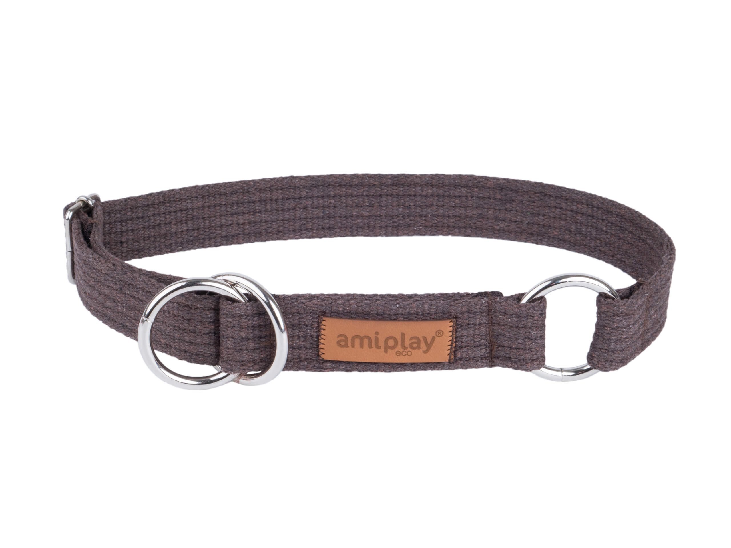 amiplay_Cotton_Half_check_collar_Brown_01.jpg