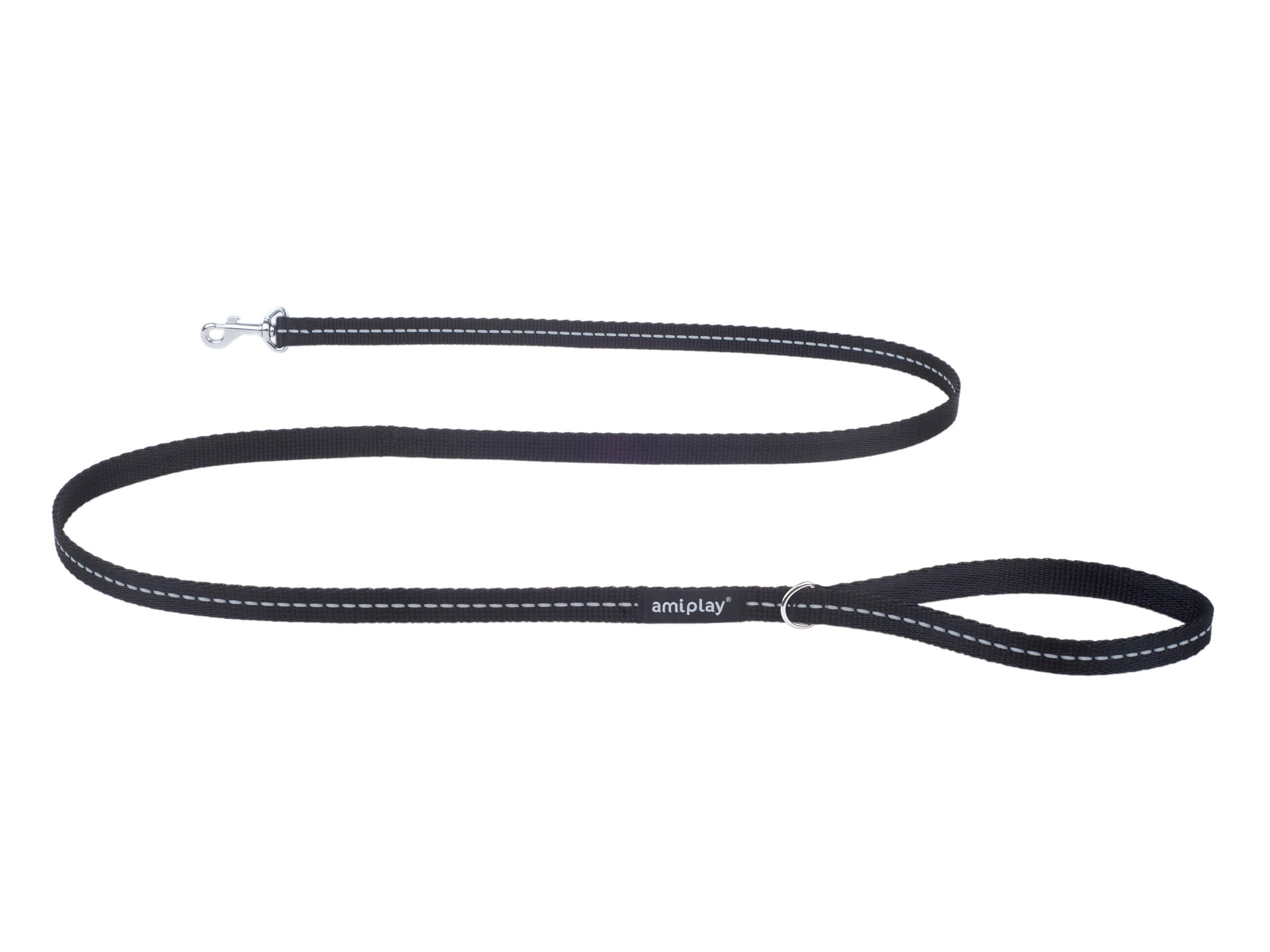 Reflektierende schwarze Mietvertrag - 150 cm, S -XL -Größen für einen Hund