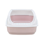 Delio litter box with frame and print 50×38 cm lilac/white