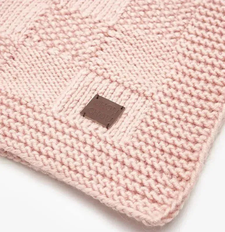 Coperta per cani "scacchi" - colore in polvere (100 × 80 cm)