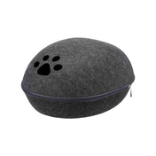 Liva bed closed, felt, anthracite, 40 × 24 × 47 cm