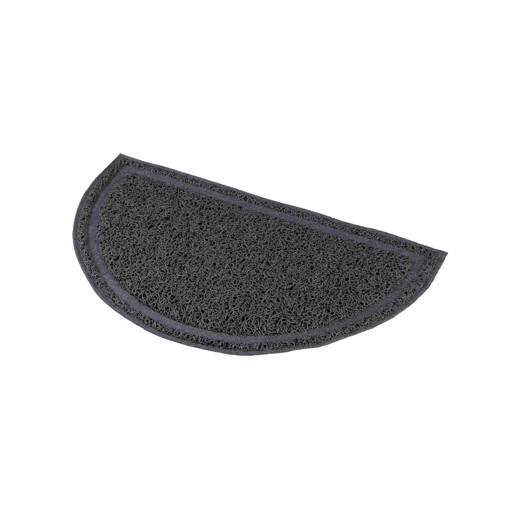 Matte für die PVC -Katzentoilette 41 × 25 cm halb -rund -Anthrazit