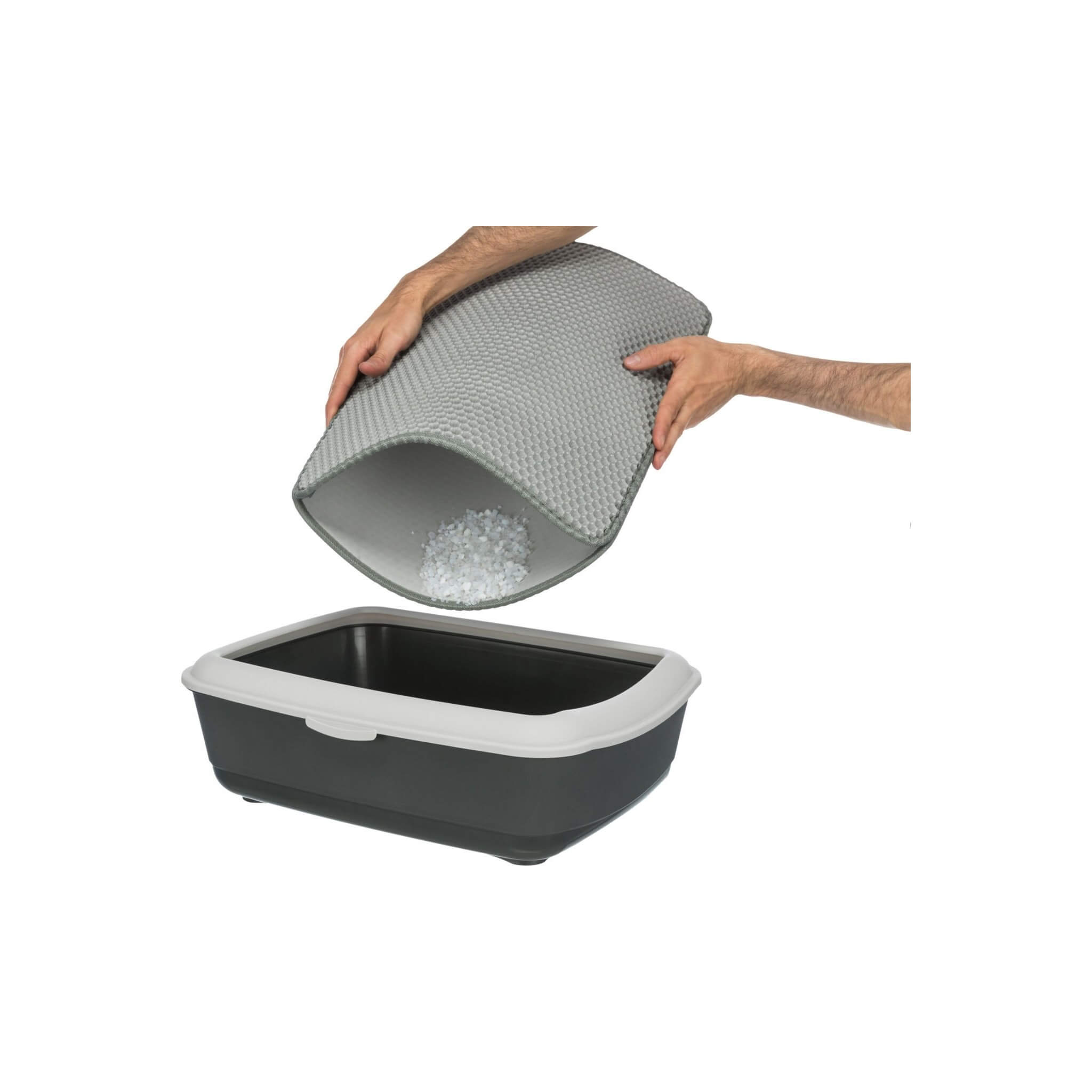 Mat pour la cuvette avec l'EVA Seve 58 × 75 cm gris
