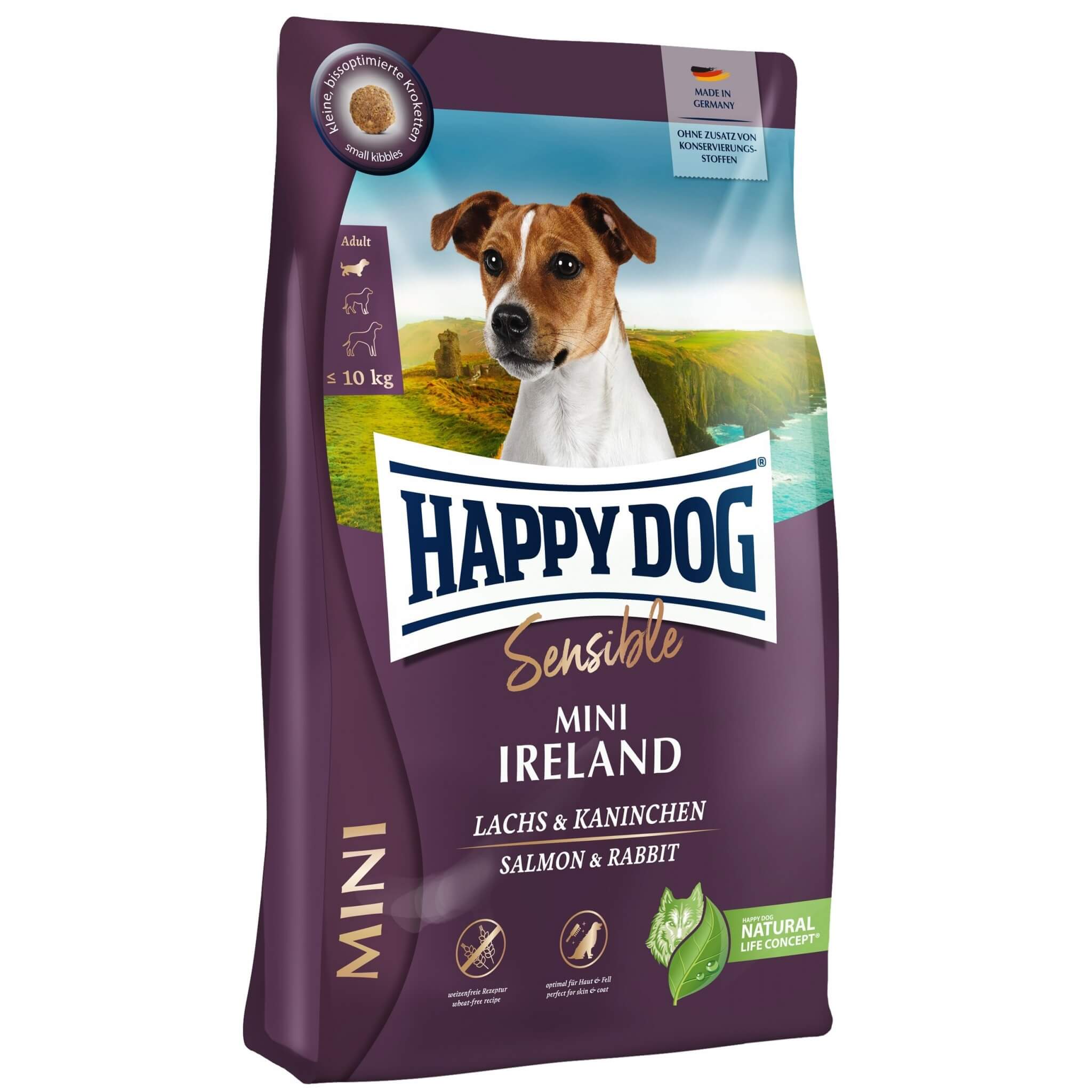 Happy Dog Mini Irland - Lachs und Kaninchen für kleine Hunde