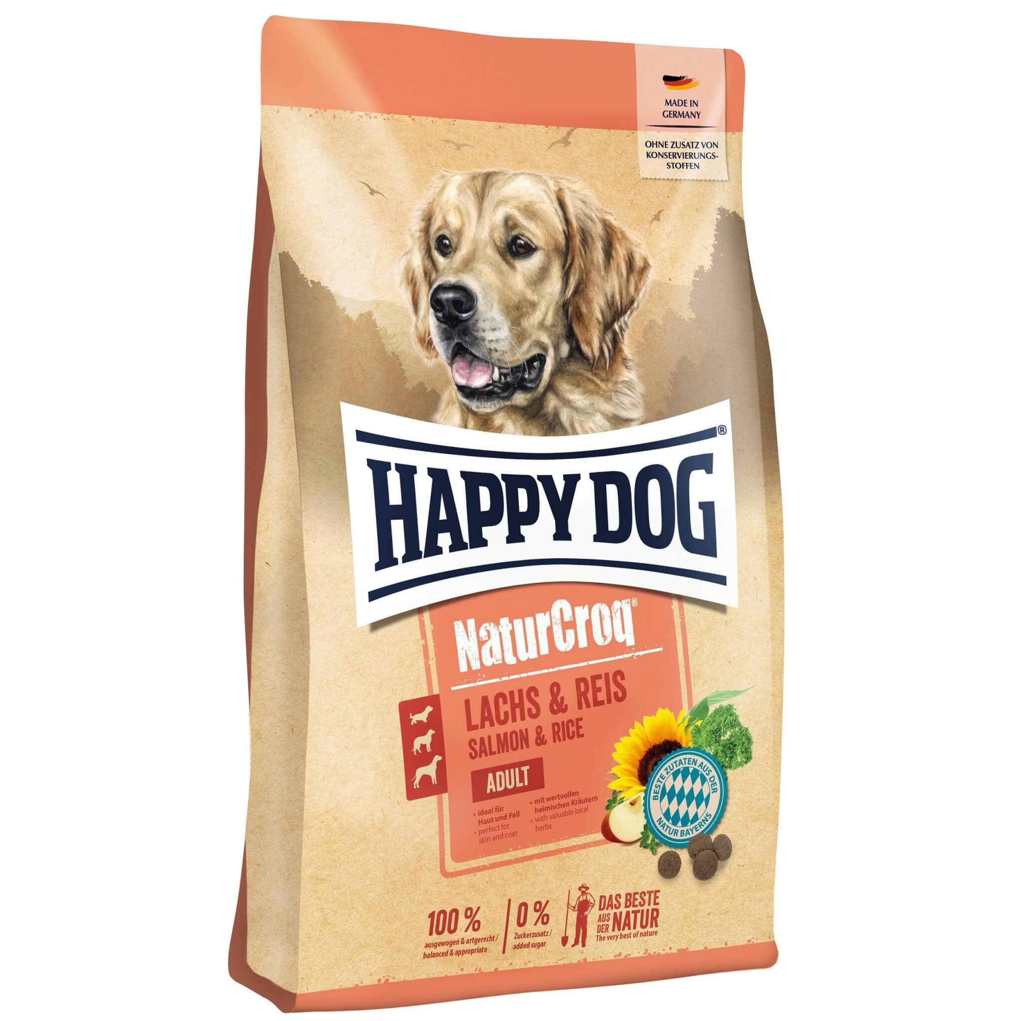 Dog Happy Naturaq Salmon and Rice - pelle sana e capelli 11 kg
