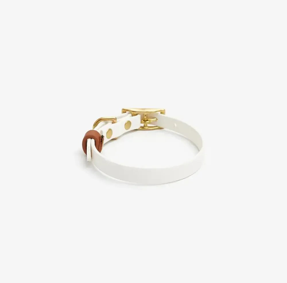 PSA Collar "Biotano" blanco con marrón claro